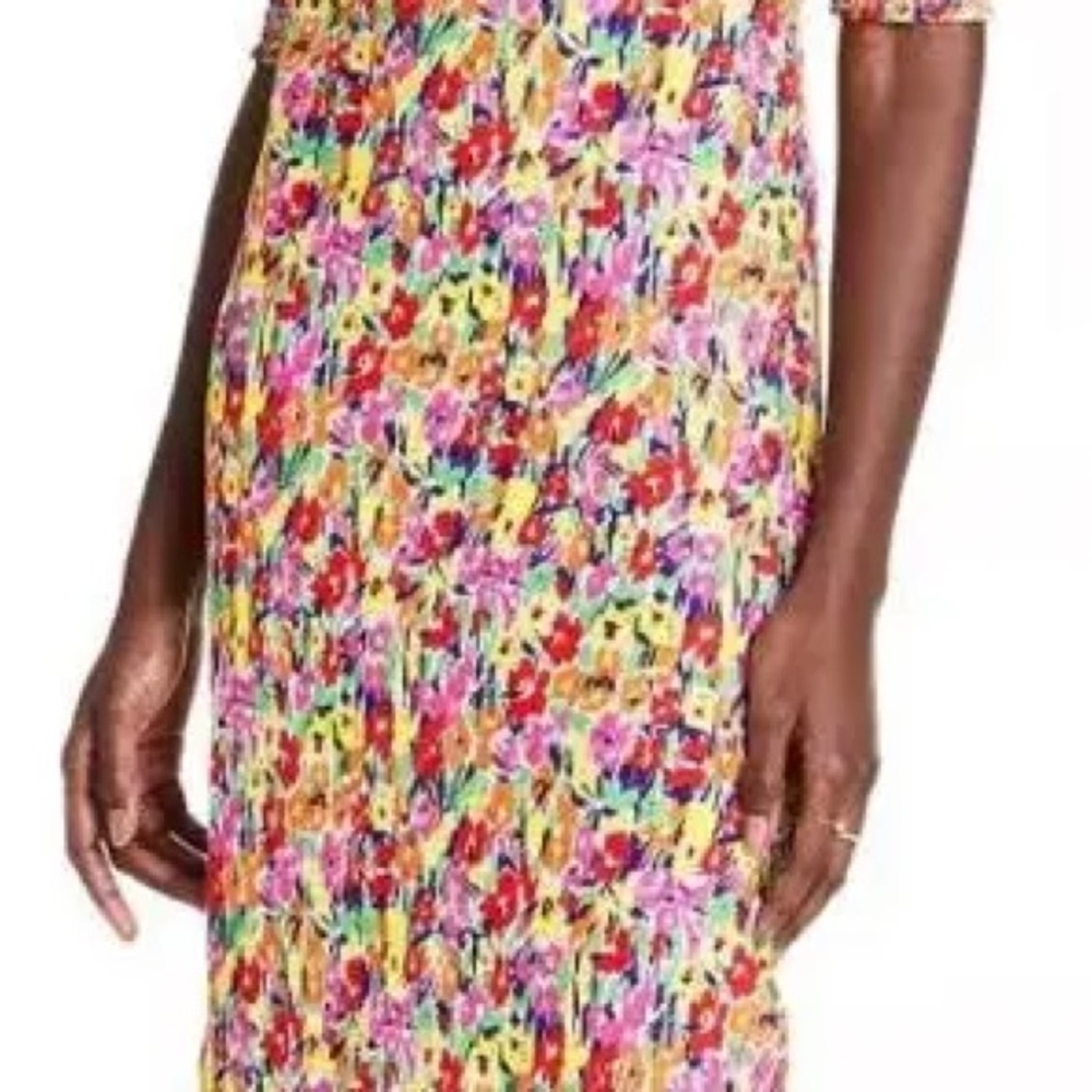 RIXO Floral Midi Dress